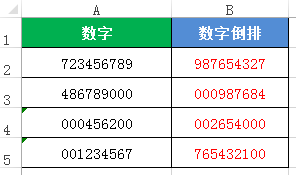 NPV综合案例-数字倒排